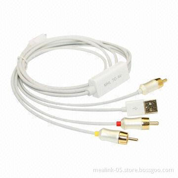 MHL to AV Converter Cable, for Samsung, HTC, LG, via the MHL Port Connector to HDTV